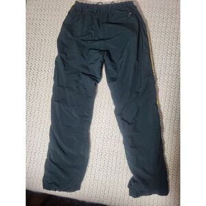 Vintage Abercrombie Mens Green Nylon Track Pants Side Stripe Windbreaker Small